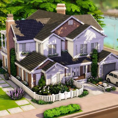 Base Game Big Suburban House - The Sims 4 Rooms / Lots - CurseForge