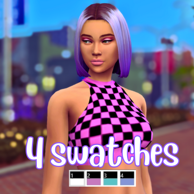 Checkered Tank Top - The Sims 4 Create a Sim - CurseForge