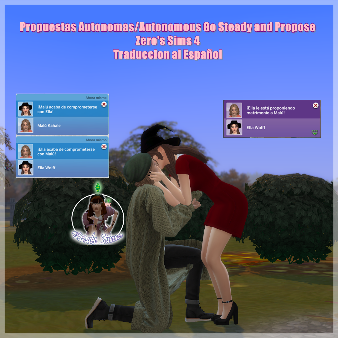 Propuestas Autonomas/Autonomous Go Steady and Propose x Zero's Sims 4 TRADUCCION AL ESPAÑOL project avatar