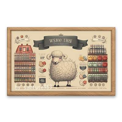 Yarn Store Menu Board #2 Samtuse963 logo