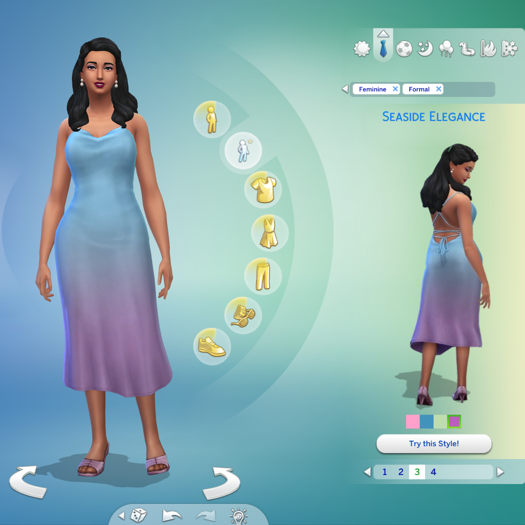 Custom Styled Look: Seaside Elegance - The Sims 4 Create a Sim - CurseForge