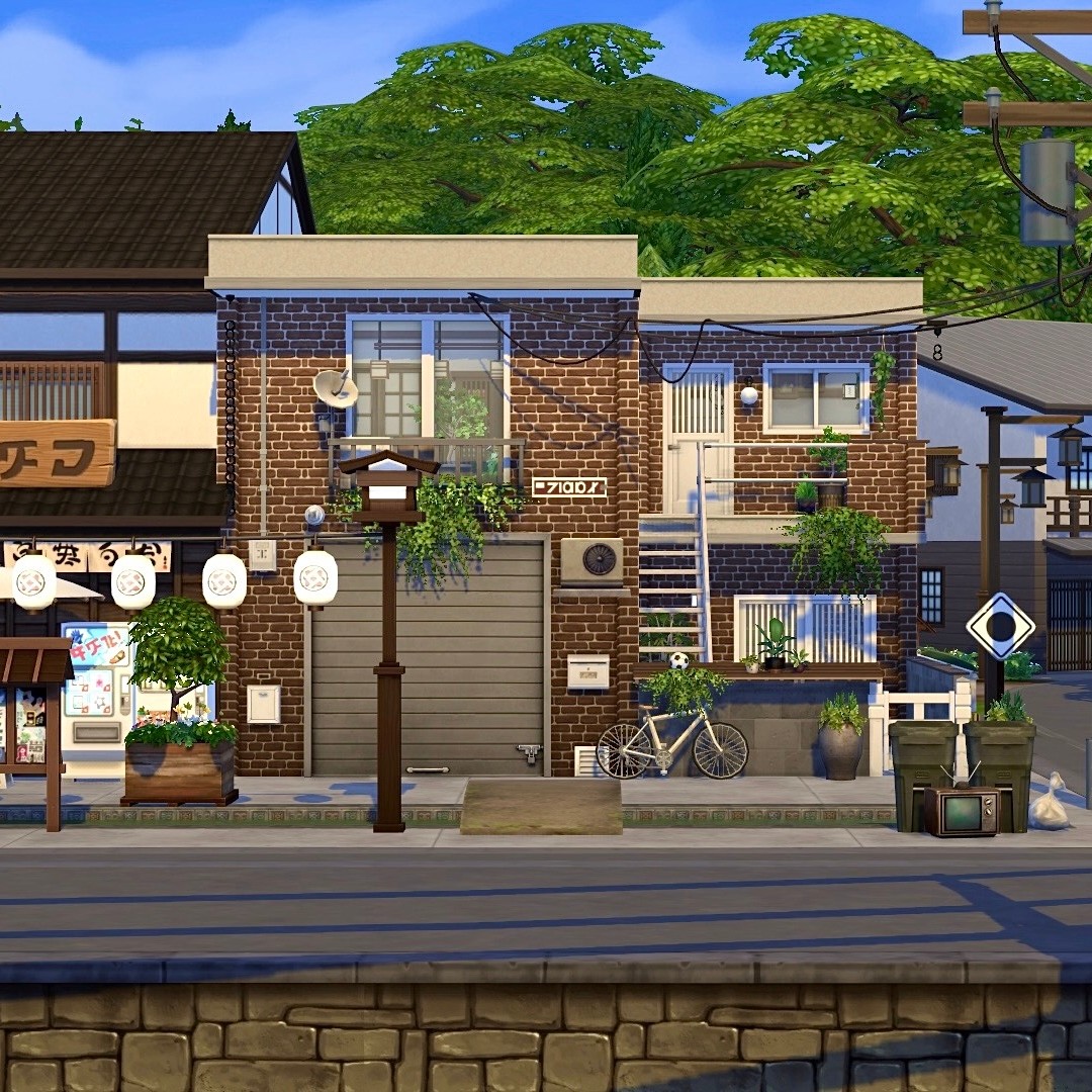 Download Japanese Stone House | No CC - The Sims 4 Mods - CurseForge