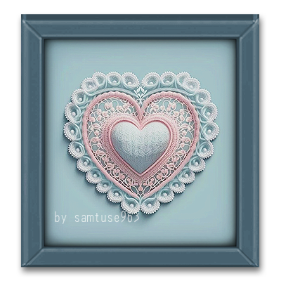 HQ Heart Woven Decor Frame #3 Samtuse963 logo