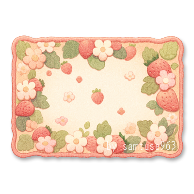 Strawberry Rectangular Dance Rug #1 Samtuse963 logo