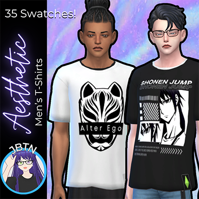 [JBTN] Aesthetic T Shirts_ Male - The Sims 4 Create a Sim - CurseForge