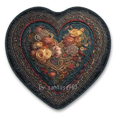 Classic Flower Heart Dance Rug #4 Samtuse963 logo