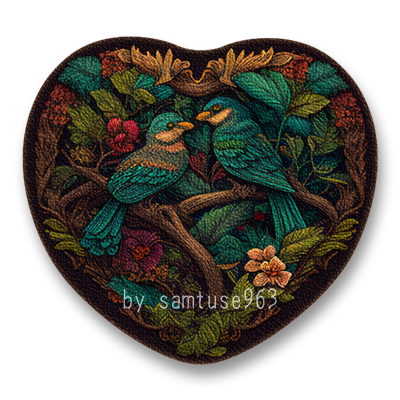 Classic Flower Heart Dance Rug #7 Samtuse963 logo