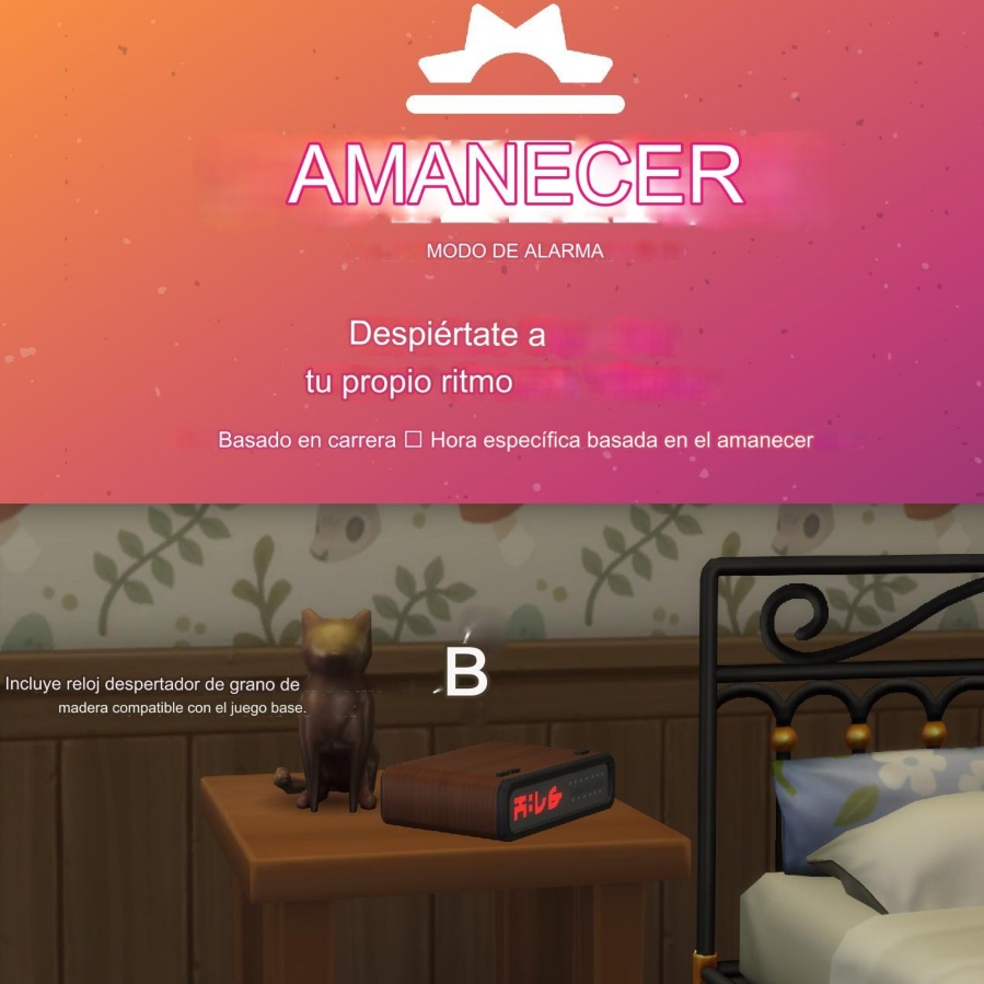 Sunrise alarm clock by lot51 Spanish translation The Sims 4 Mods