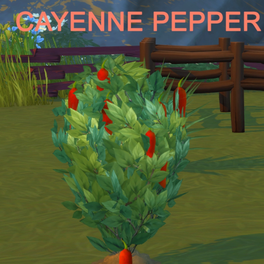 HARVESTABLE CAYENNE PEPPER by icemunmun Spanish translation The Sims 4 Mods