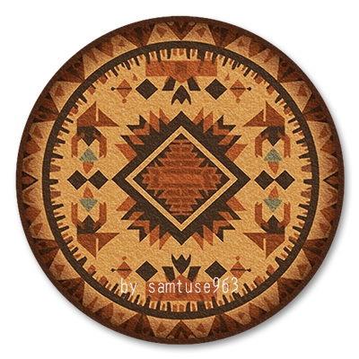 Folk Pattern Round Dance Rug #6 Samtuse963 logo