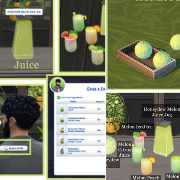 HONEY DEW MELON SET by icemunmun Spanish translation The Sims 4 Mods