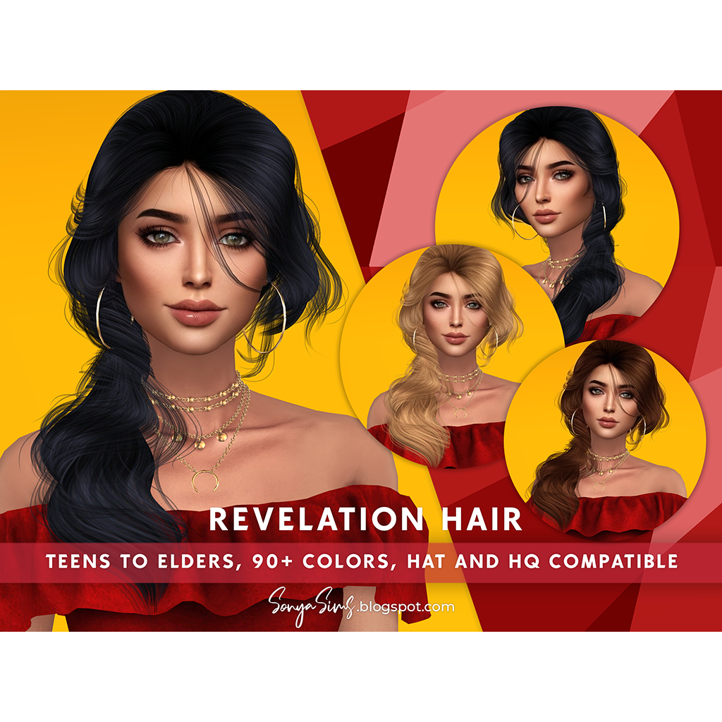 SONYASIMS - REVELATION HAIR - The Sims 4 Create a Sim - CurseForge