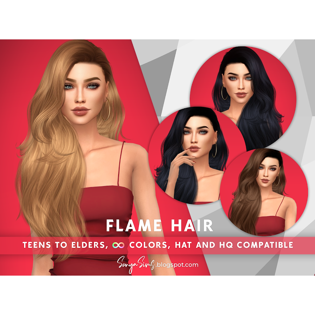 Install sonyasims flame hair the sims 4 mods curseforge