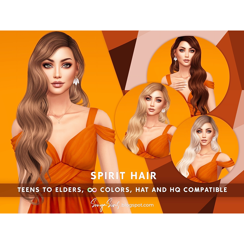 SONYASIMS - SPIRIT HAIR - The Sims 4 Create a Sim - CurseForge