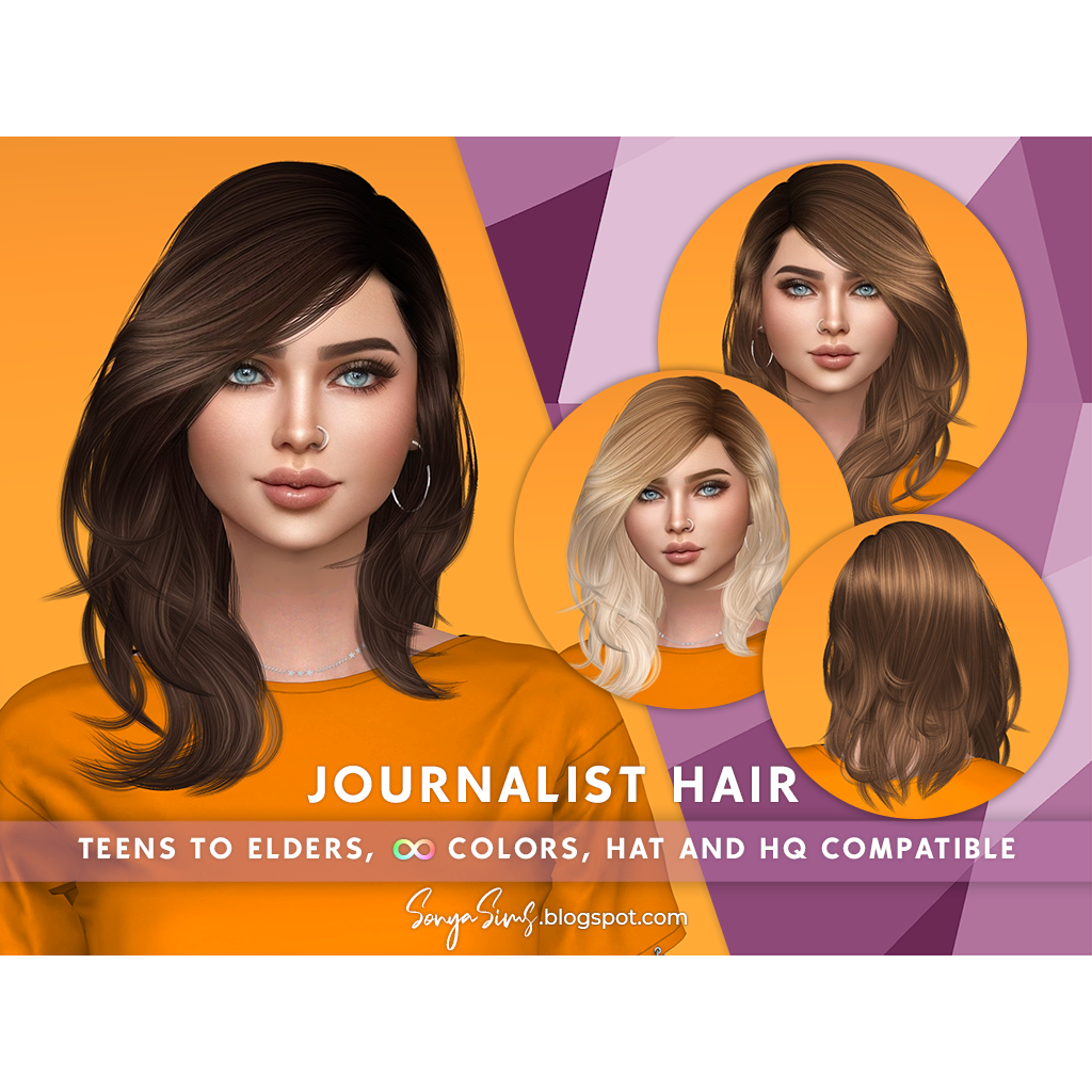 Sonyasims Journalist Hair Create A Sim The Sims 4