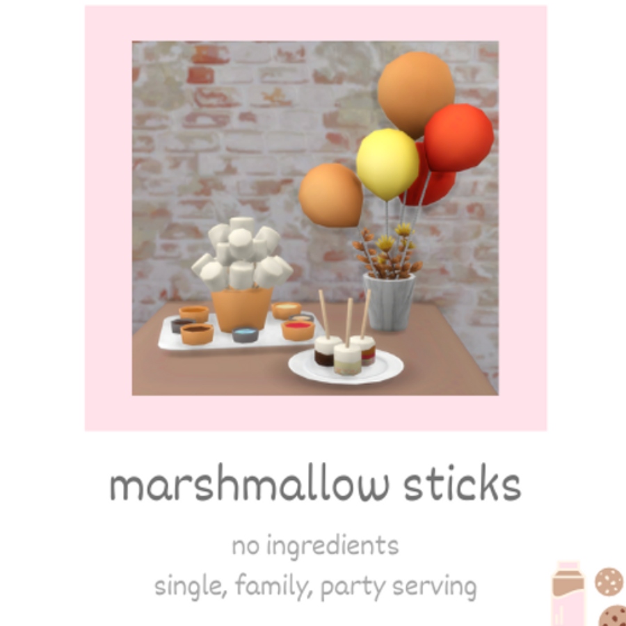 marshmallow sticks By Littlbowbub Spanish translation The Sims 4 Mods