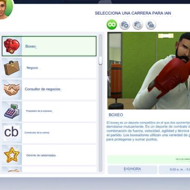 Download Boxing career by kiarasims4mods Spanish translation The Sims