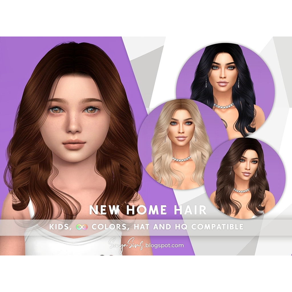 SONYASIMS - NEW HOME HAIR KIDS - The Sims 4 Create a Sim - CurseForge