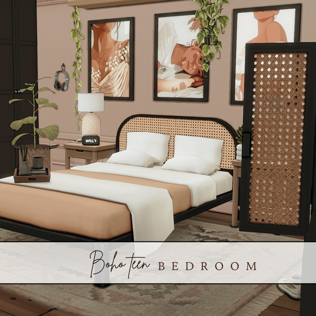 Boho teen black bedroom - The Sims 4 Rooms / Lots - CurseForge