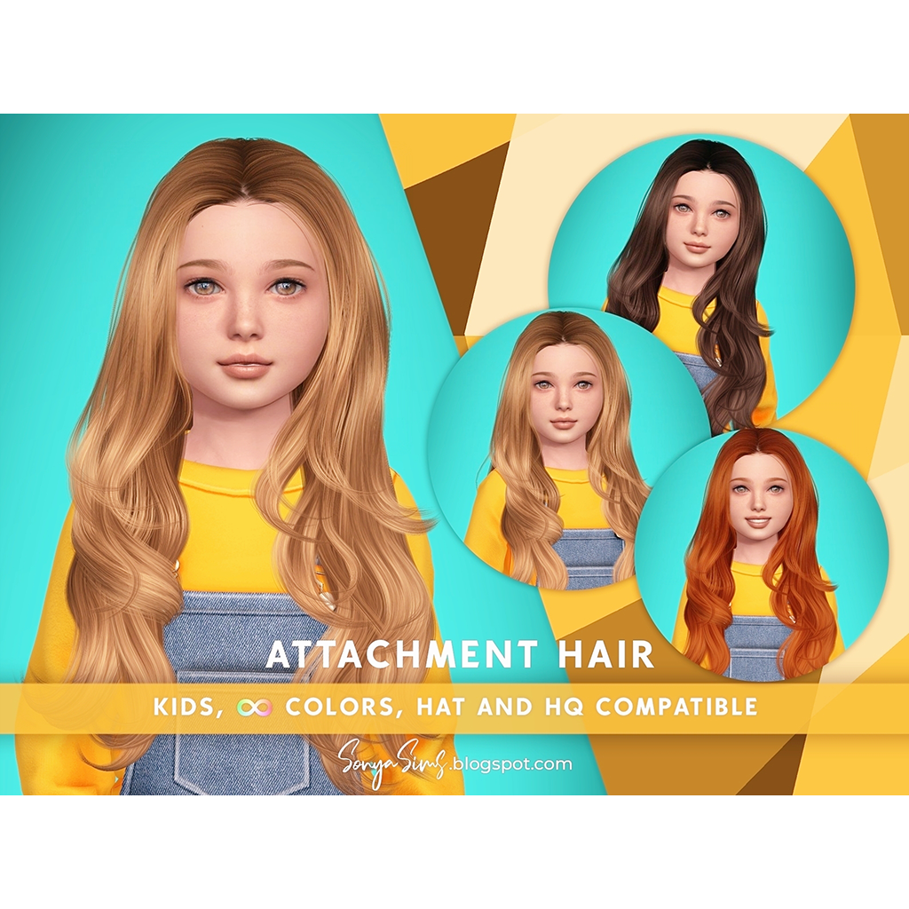 SONYASIMS - ATTACHMENT HAIR KIDS - The Sims 4 Create a Sim - CurseForge