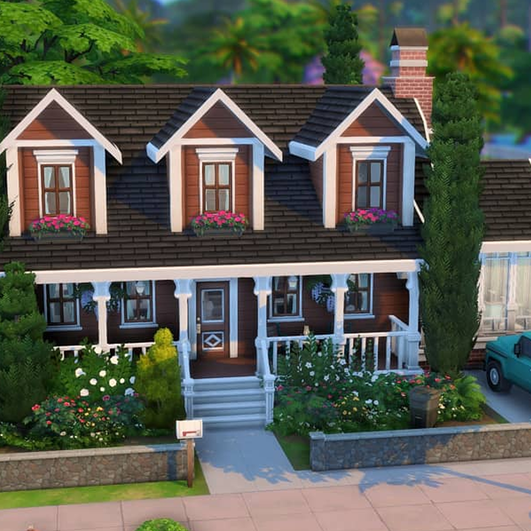 Base Game Suburban Home - The Sims 4 Rooms / Lots - CurseForge