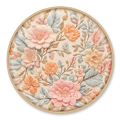 Flower Woven Round Dance Rug #6 Samtuse963 logo