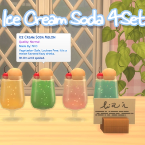 Ice Cream Soda Set by ONI Spanish translation - The Sims 4 Mods ...
