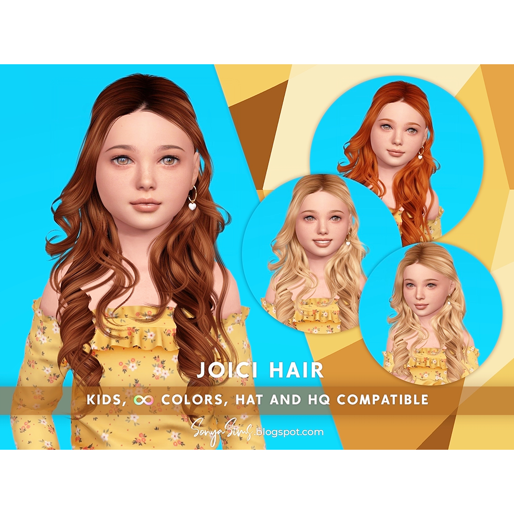 SONYASIMS - JOICI HAIR KIDS - Files - The Sims 4 Create a Sim - CurseForge