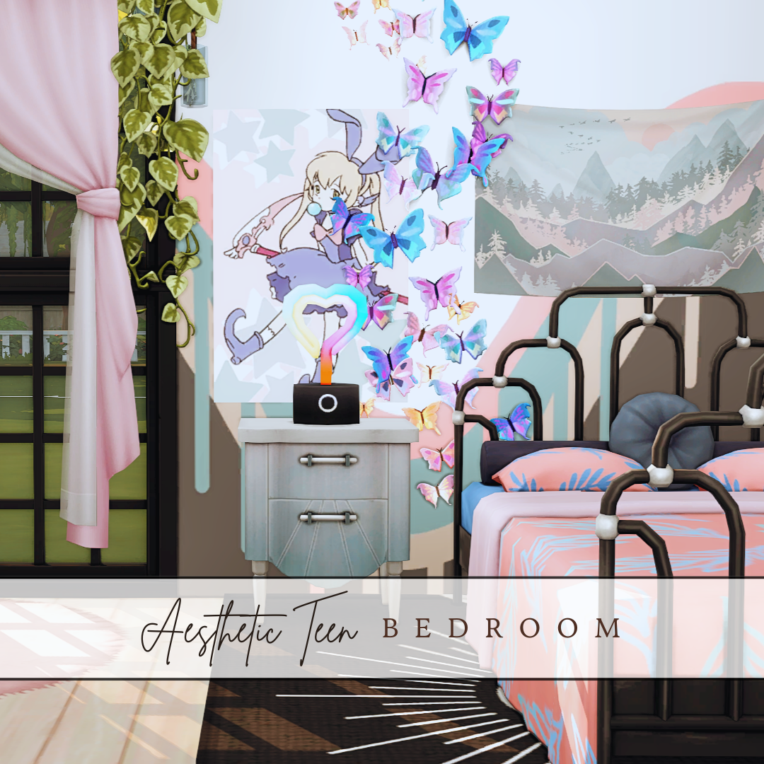 Aesthetic Teen Bedroom (NO CC) - The Sims 4 Rooms / Lots - CurseForge