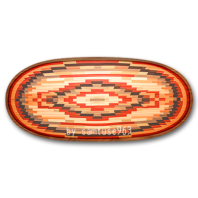 Folk Pattern Oval Dance Rug #1 Samtuse963 logo