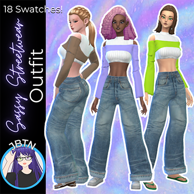 [JBTN] Sassy Street Wear Outfit - The Sims 4 Create a Sim - CurseForge