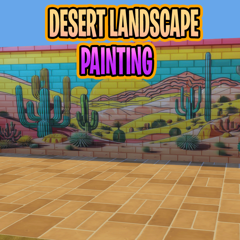 Desert landscape painting project image