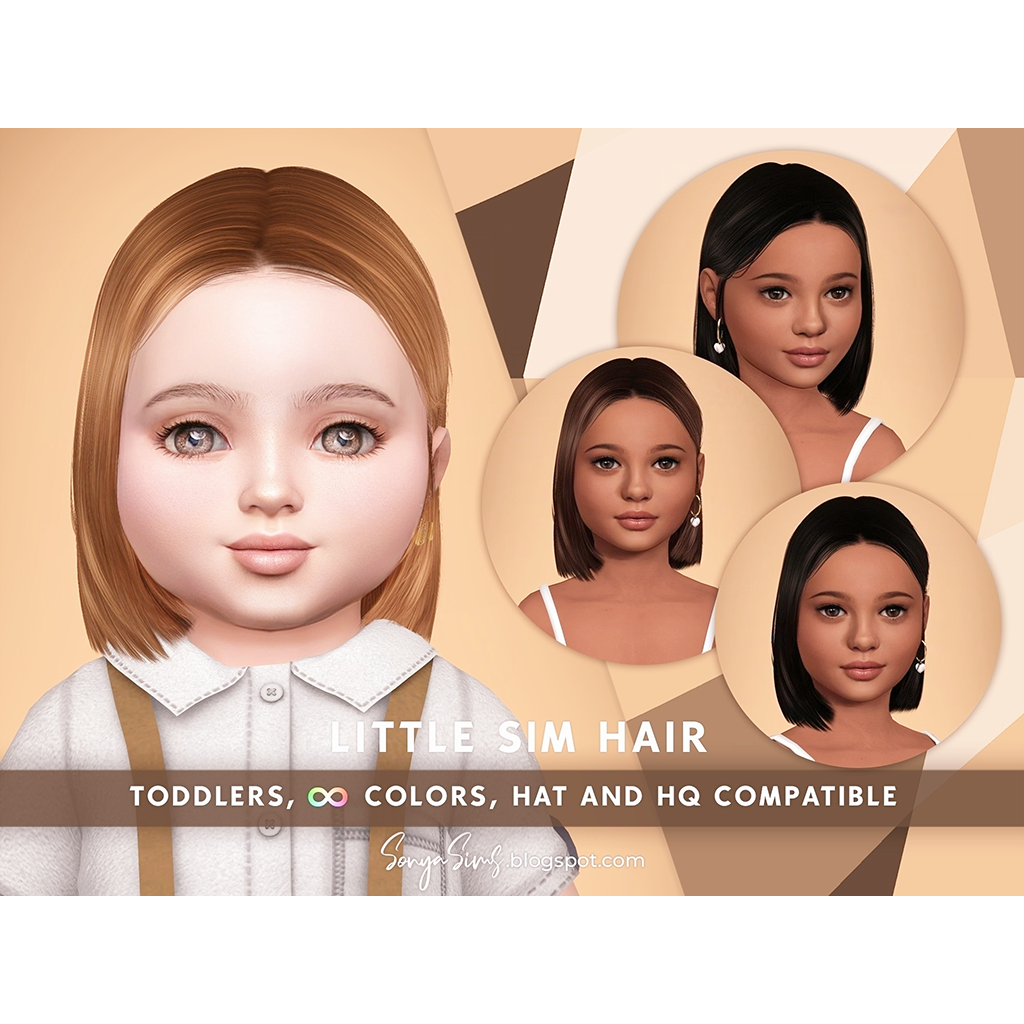 SONYASIMS - LITTLE SIM HAIR TODDLERS - The Sims 4 Create a Sim - CurseForge