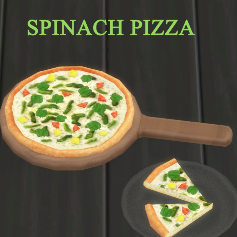 SPINACH PIZZA by icemunmun Spanish translation Mods The Sims 4