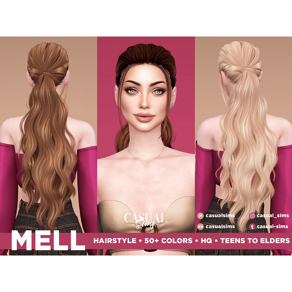 CasualSims - Mell Hairstyle - The Sims 4 Create a Sim - CurseForge