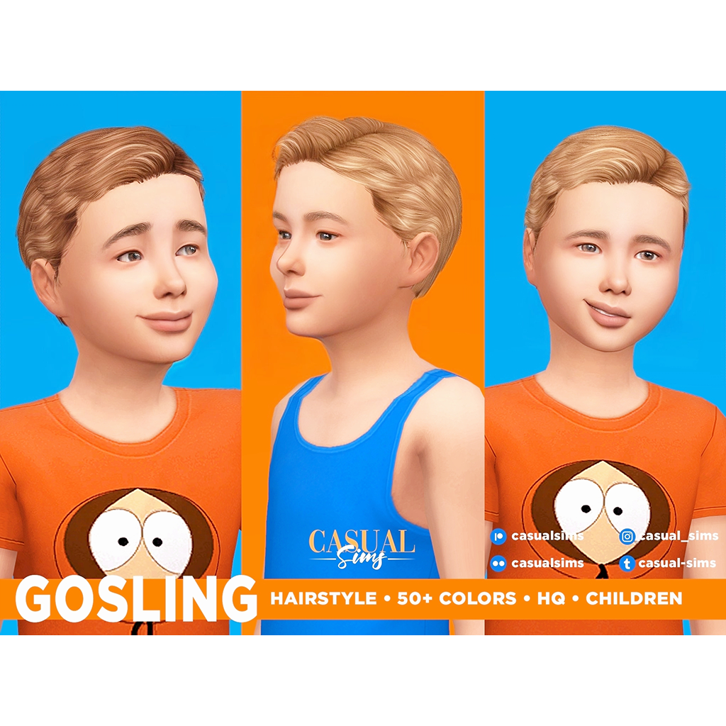 Casualsims gosling hairstyle children screenshots create a sim