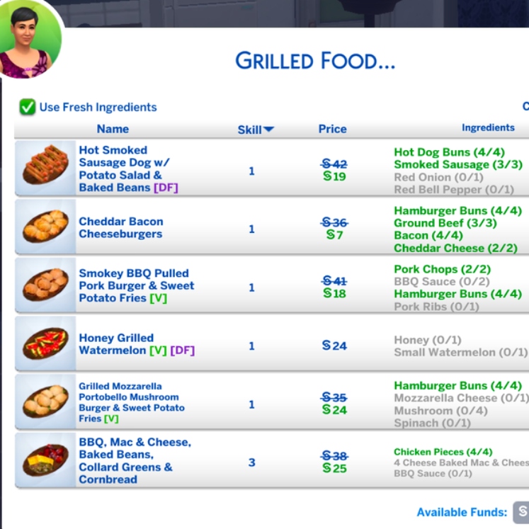Thee Grill Master Game by QMBiBi Spanish translation Mods The Sims 4
