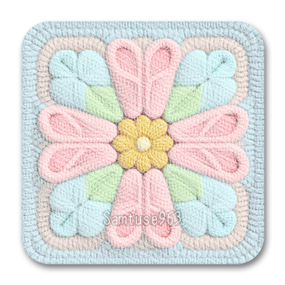 Woven Flower Square Dance Rug #5 Samtuse963 logo