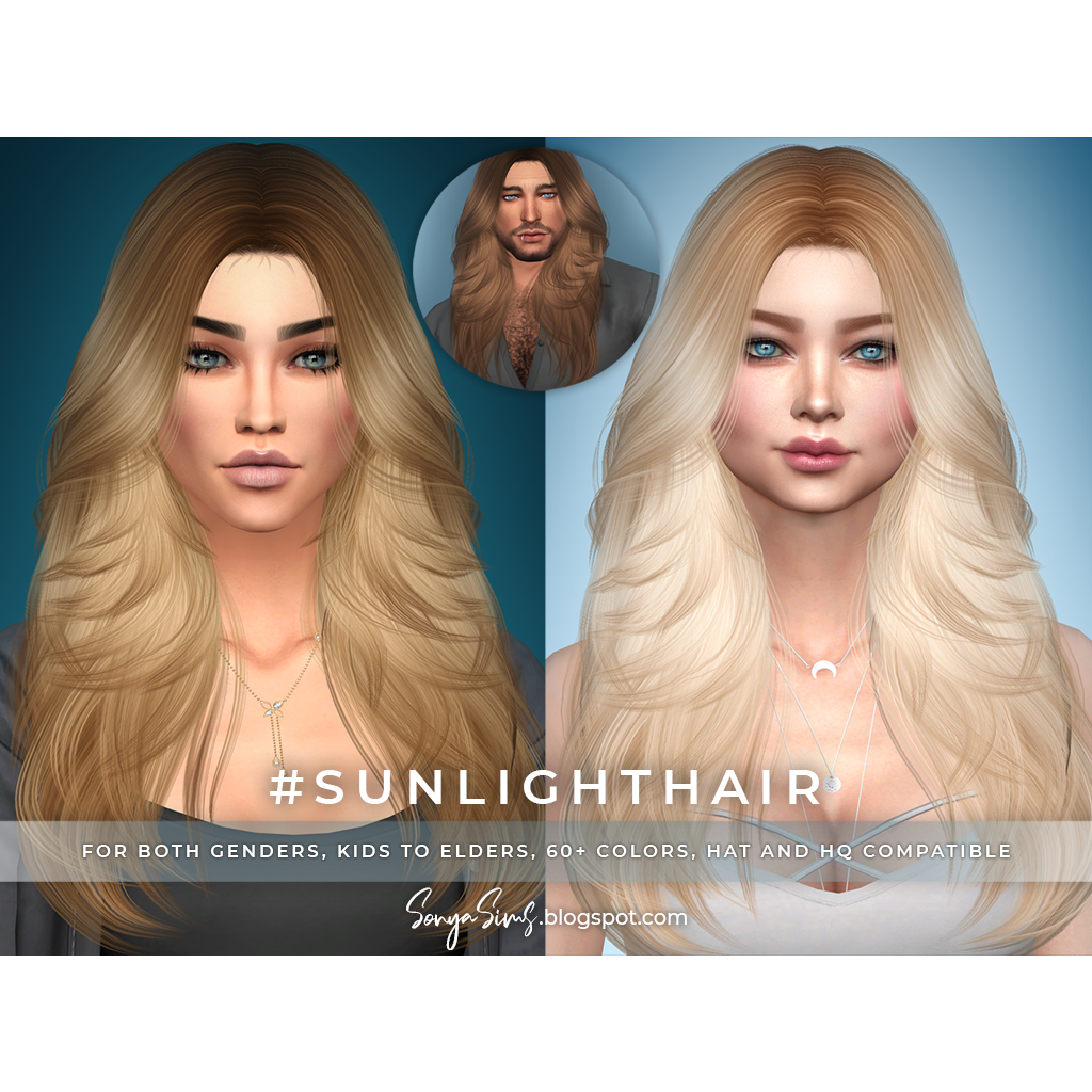 SONYASIMS - SUNLIGHT HAIR - The Sims 4 Create a Sim - CurseForge