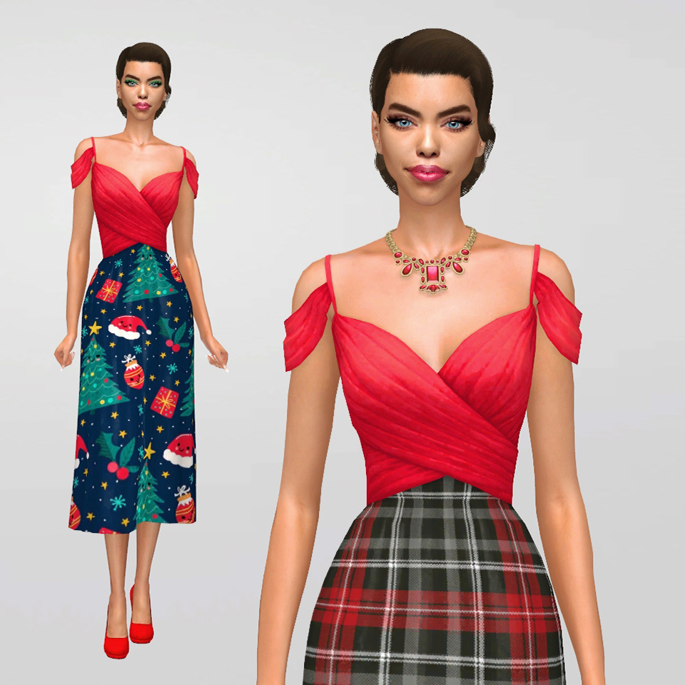 Holiday Dress 2 The Sims 4 Create A Sim Curseforge 0093