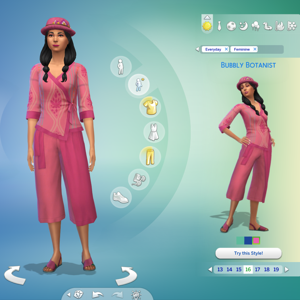 Custom Styled Look: Bubbly Botanist - The Sims 4 Create a Sim - CurseForge