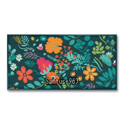 HQ Small Modern Flower Rectangle Dance Rug #1 Samtuse963 logo