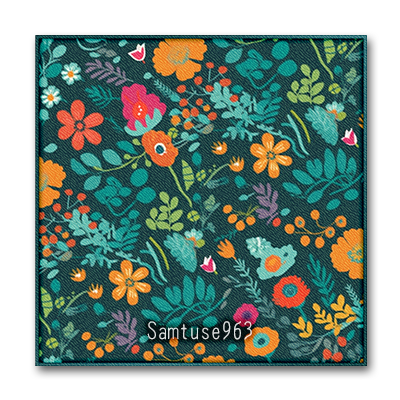 HQ Modern Flower Square Dance Rug #1 Samtuse963 logo