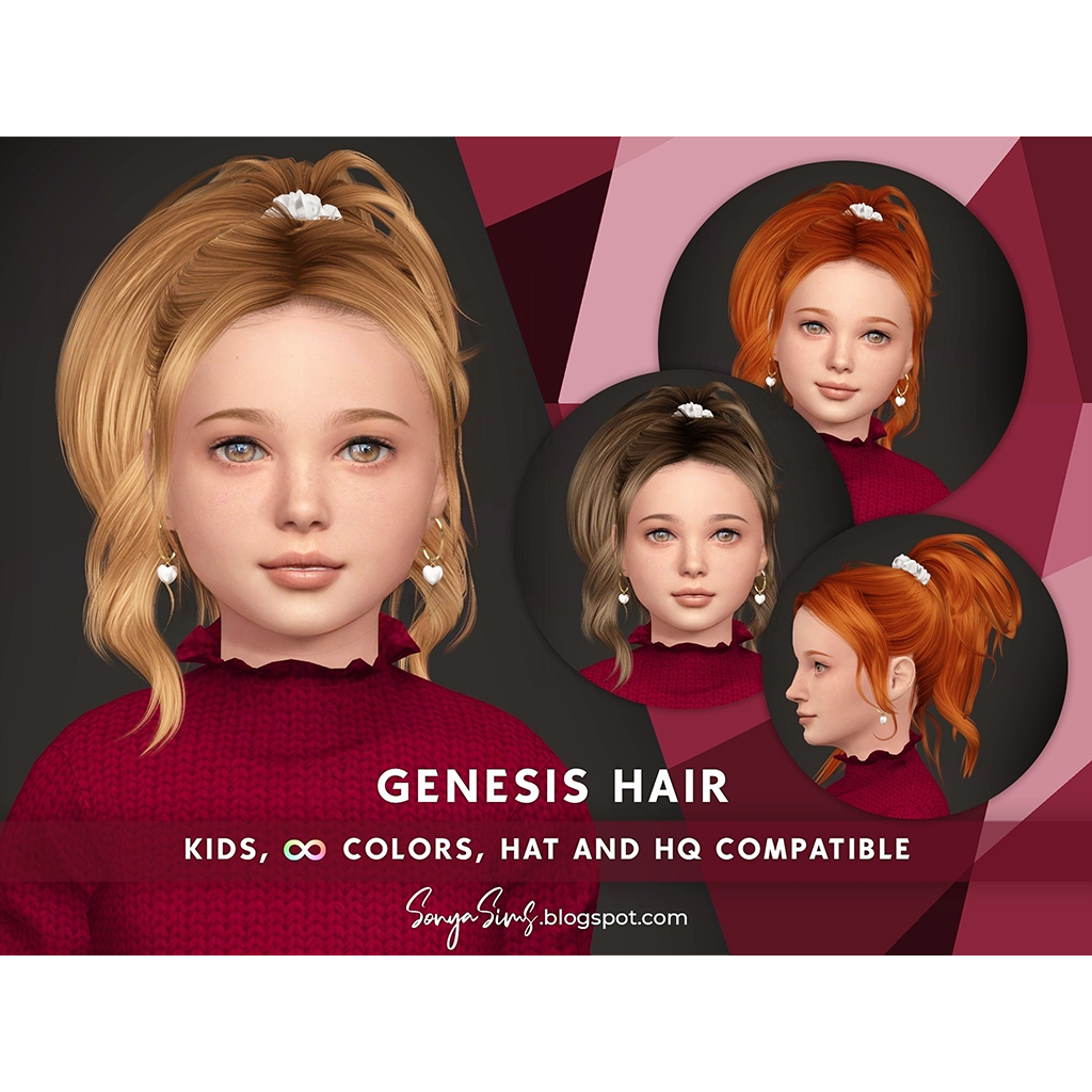 SONYASIMS - GENESIS HAIR KIDS - The Sims 4 Create a Sim - CurseForge