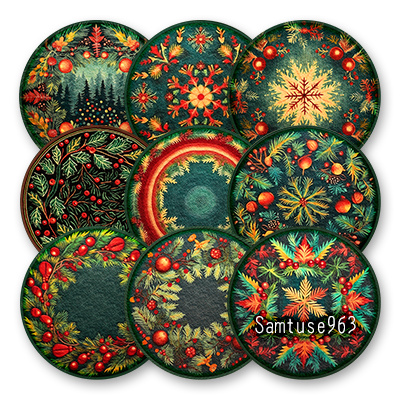 Christmas Round Dance Rug #4 Samtuse963 logo