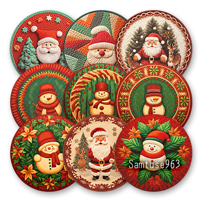 Christmas Round Dance Rug #5 Samtuse963 logo