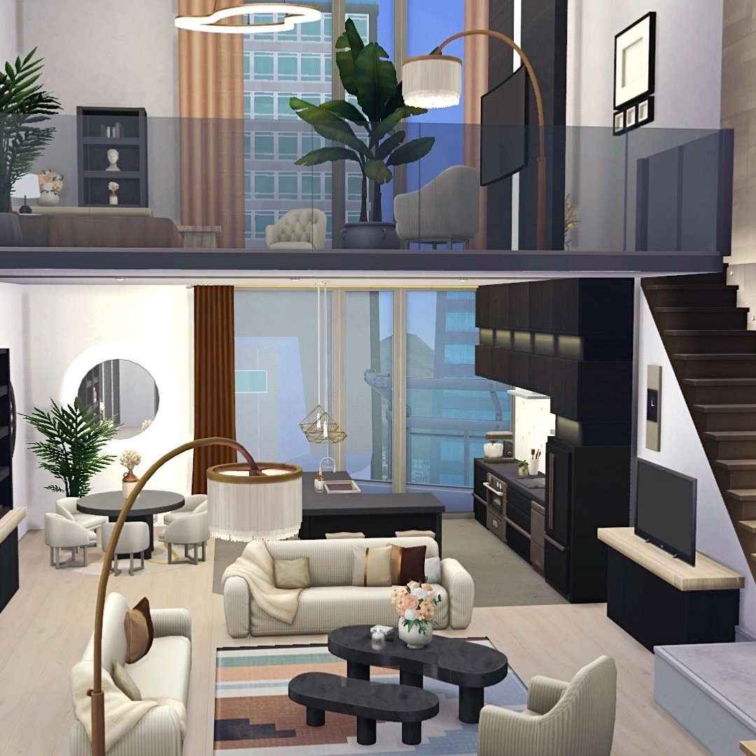 Luxury Loft | No CC - Screenshots - The Sims 4 Rooms / Lots - CurseForge