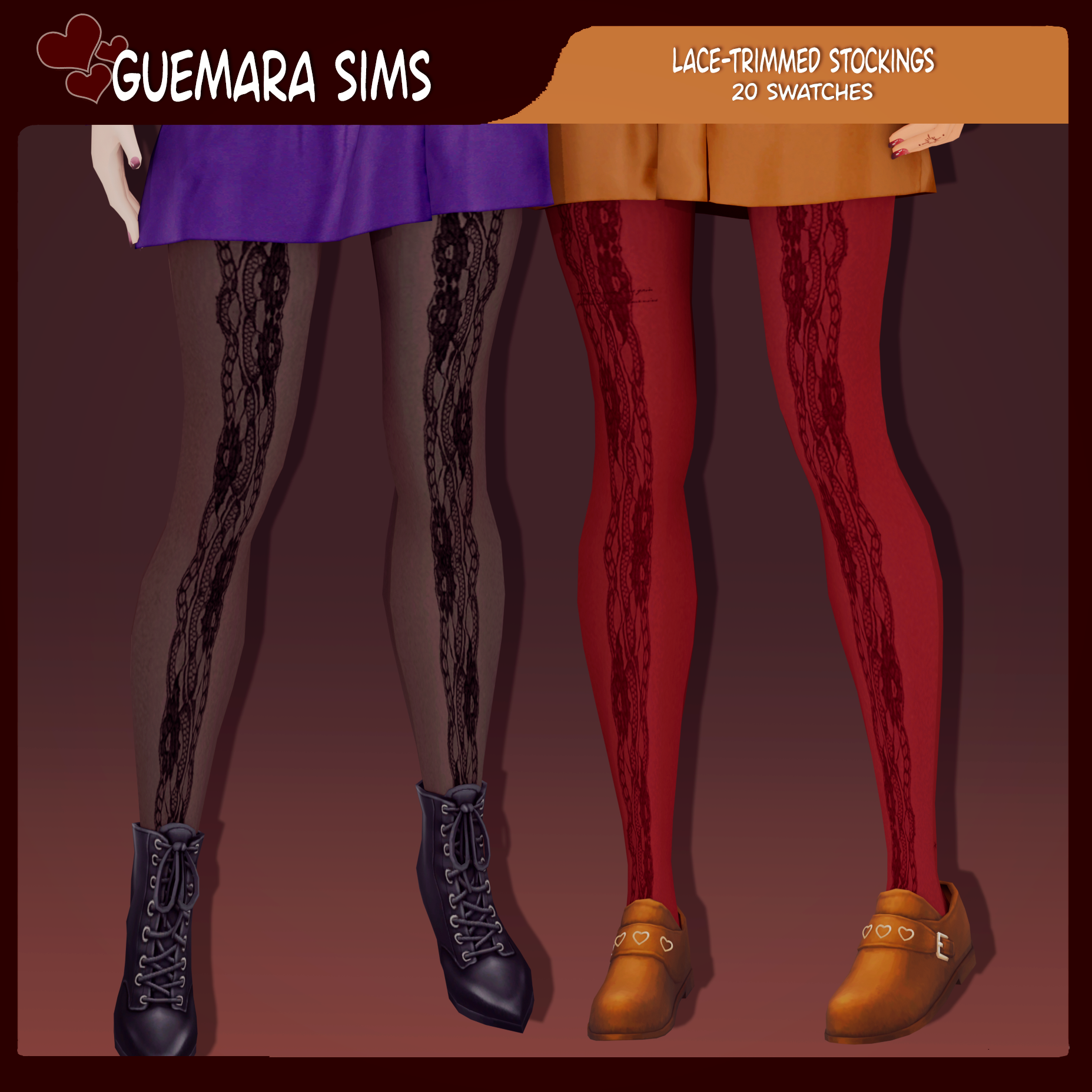 Lace-trimmed stockings - The Sims 4 Create a Sim - CurseForge