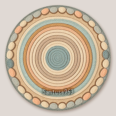 Modern Round Dance Rug #8 Samtuse963 logo