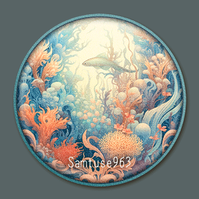 Ocean Palace Round Dance Rug #1 Samtuse963 logo